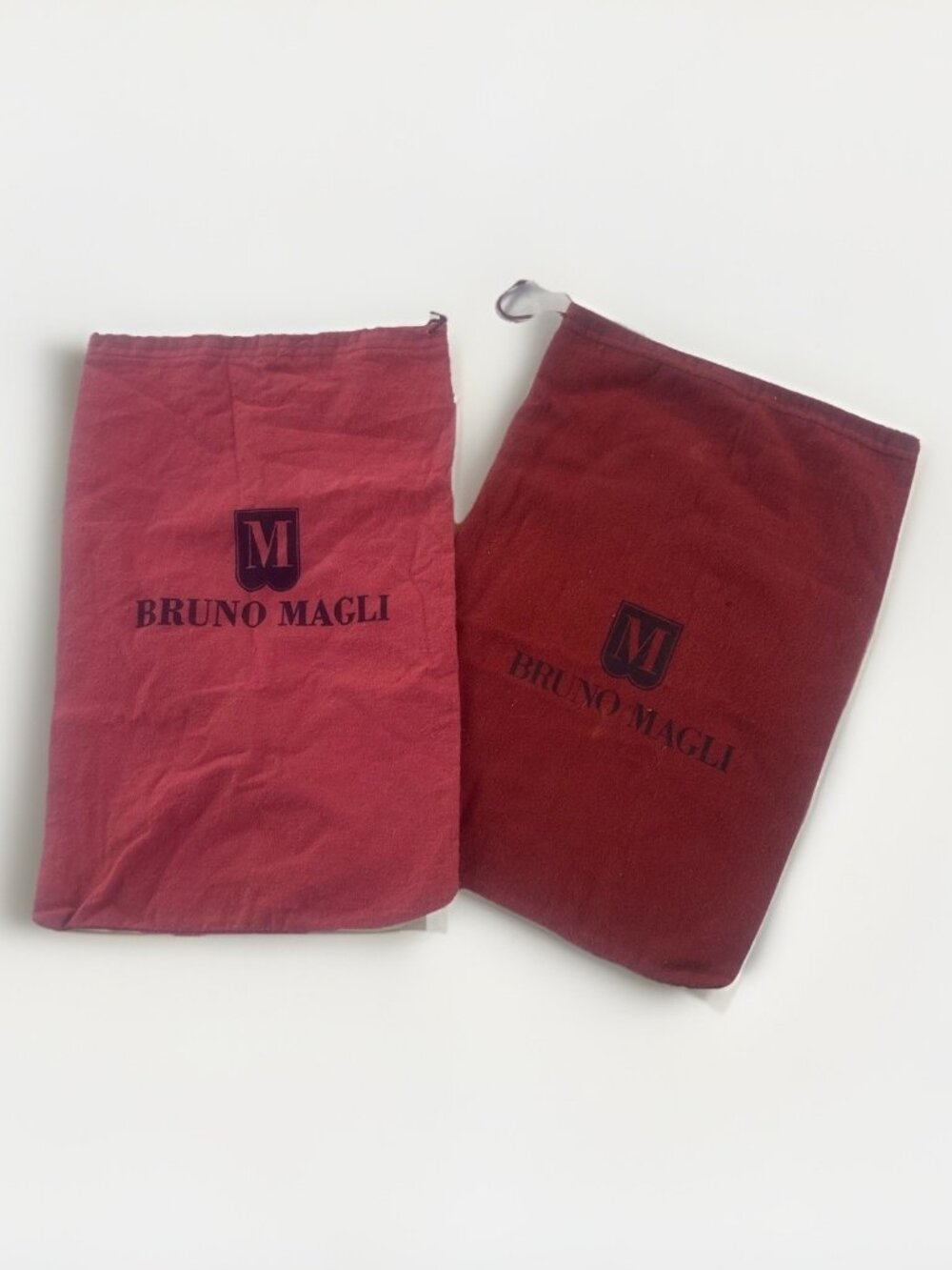 Bruno Magli Shoe Dust Bags Pair Pink Cotton Set Of Two With Drawstring Closure